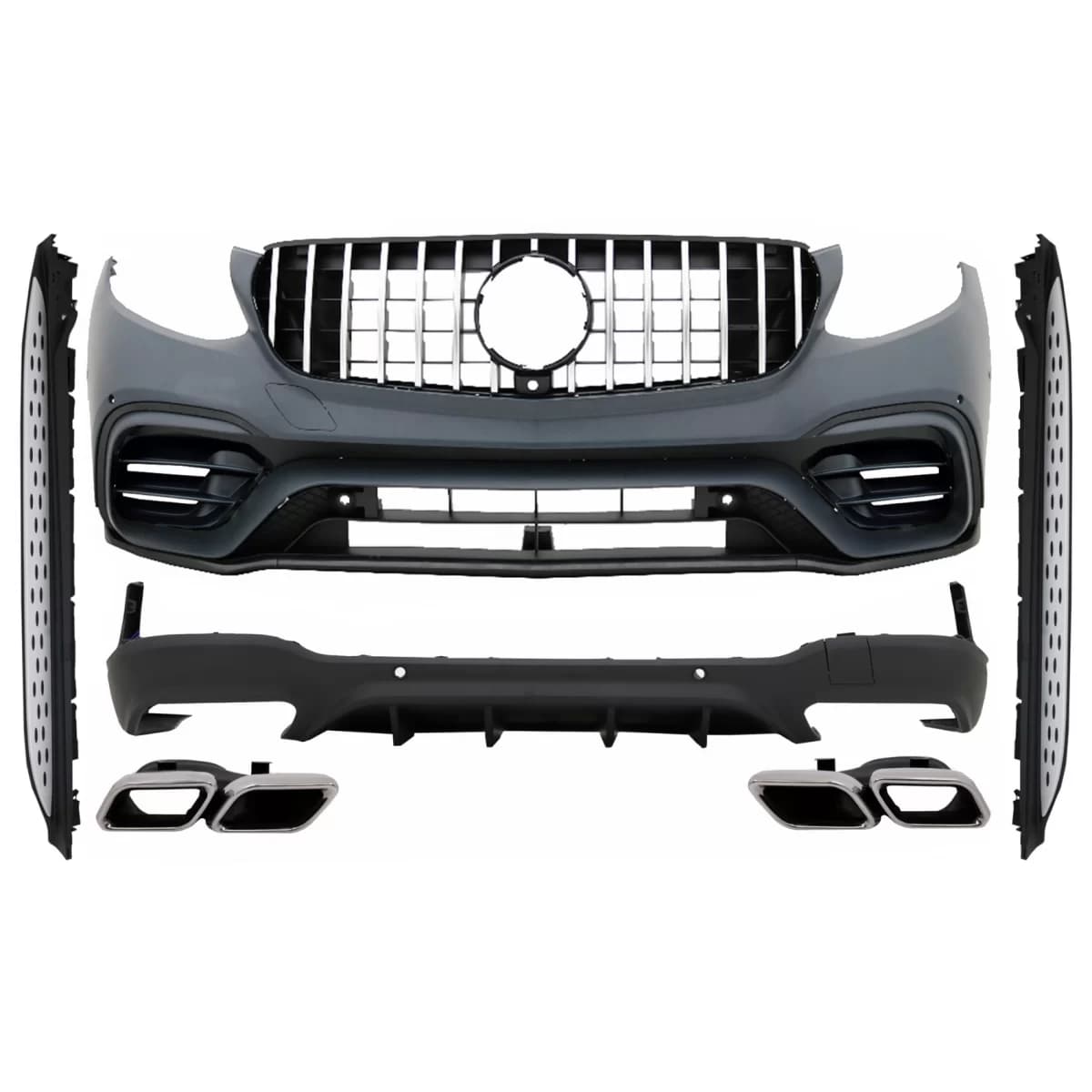 Body Kit suitable for Mercedes GLC SUV X253 (2015-07.2019) GLC63 Design with Running Boards