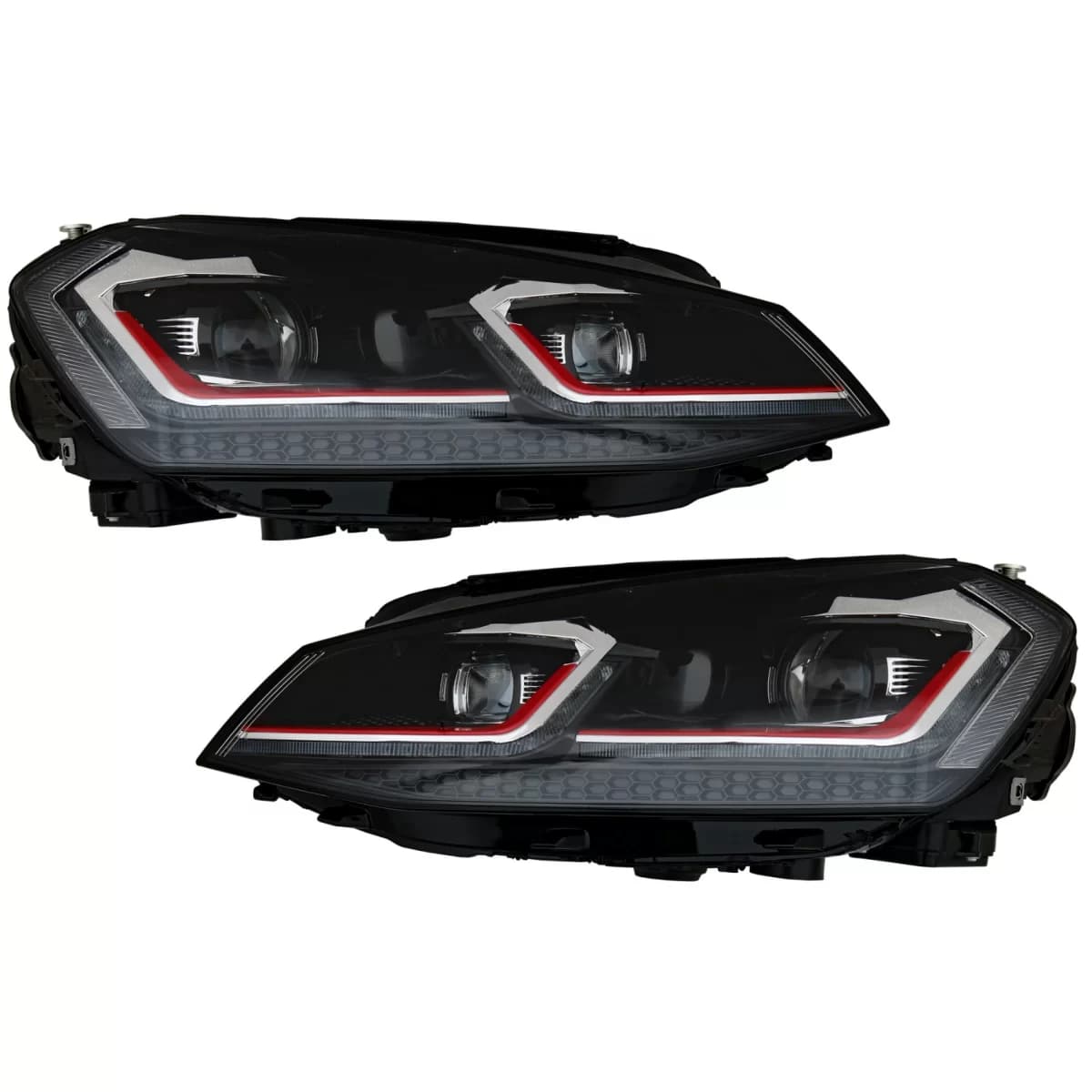 LED Headlights Bi-xenon Look suitable for VW Golf 7 VII (2012-2017) Facelift G7.5 GTI Design with Sequential Dynamic Turning Lights