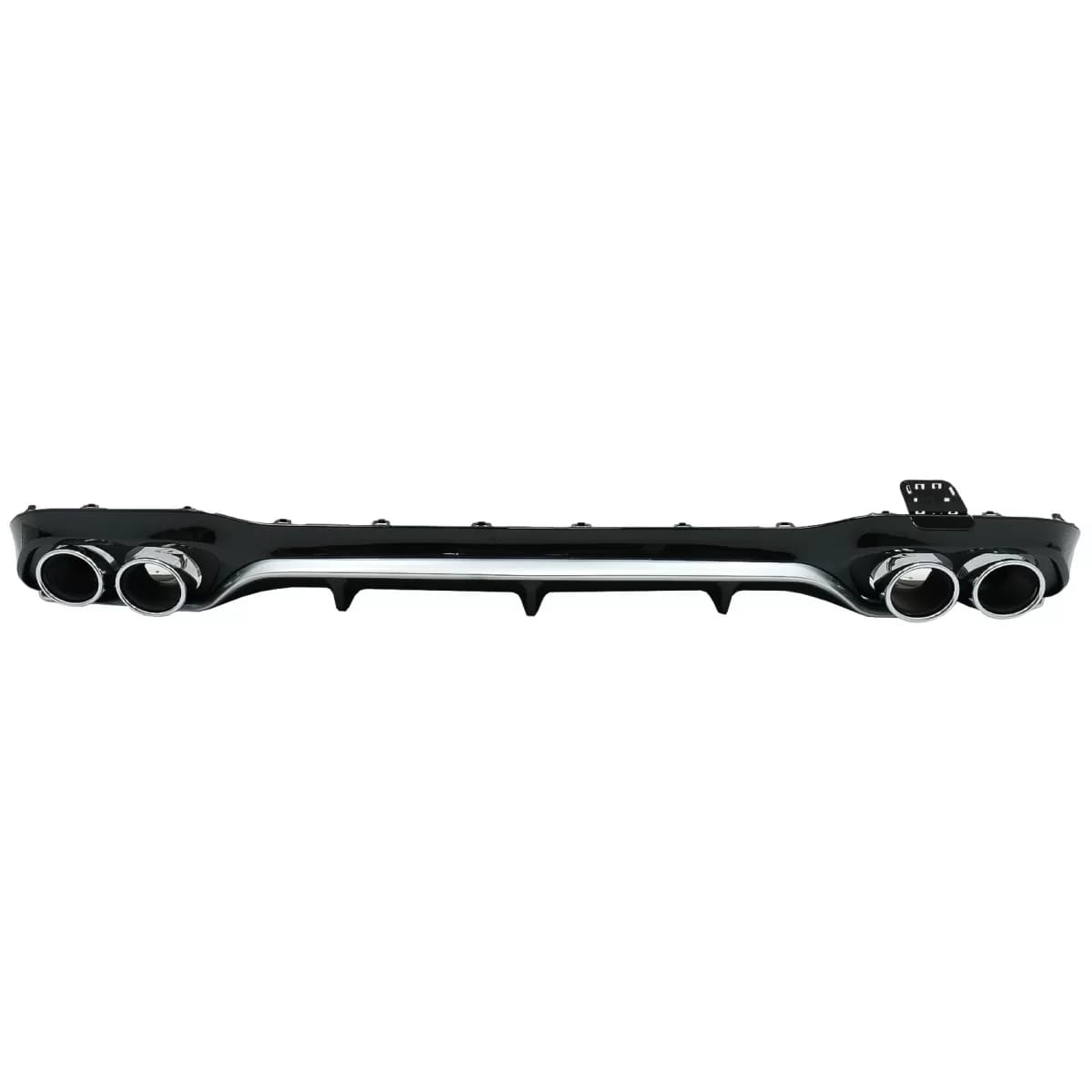 Rear Diffuser with Exhaust Tips suitable for Mercedes E-Class W213 Sport Line (2016-2019) E53 Design Silver Edition
