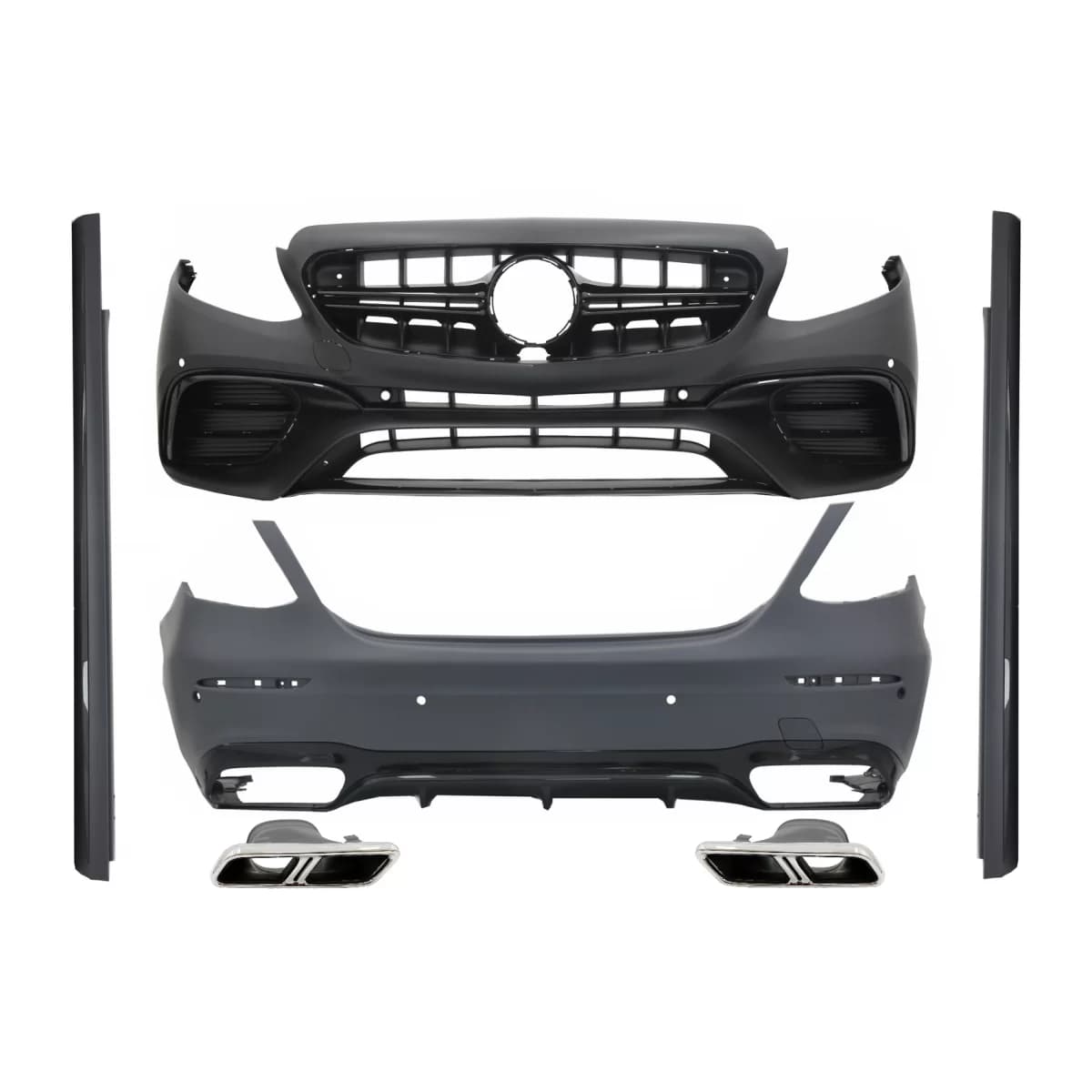 Body Kit suitable for Mercedes E-Class W213 (2016-2019) E63 Design with Exhaust Muffler Tips Chrome