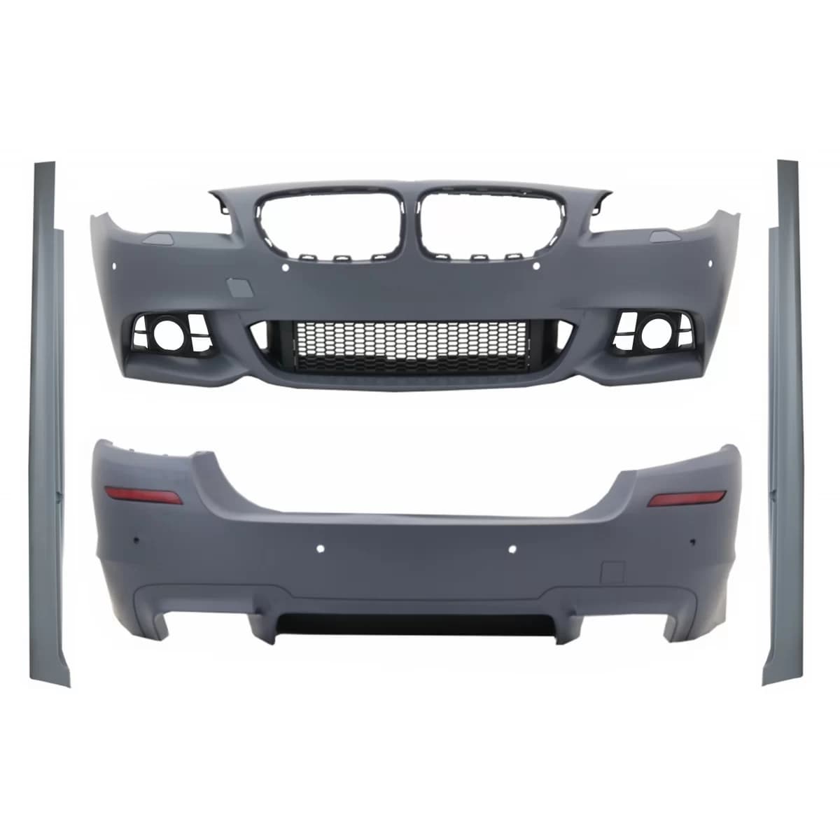 Body Kit suitable for BMW 5 Series F10 Sedan LCI (2015-2017) with Side Skirts and Fog Light Cover M-Tech Design