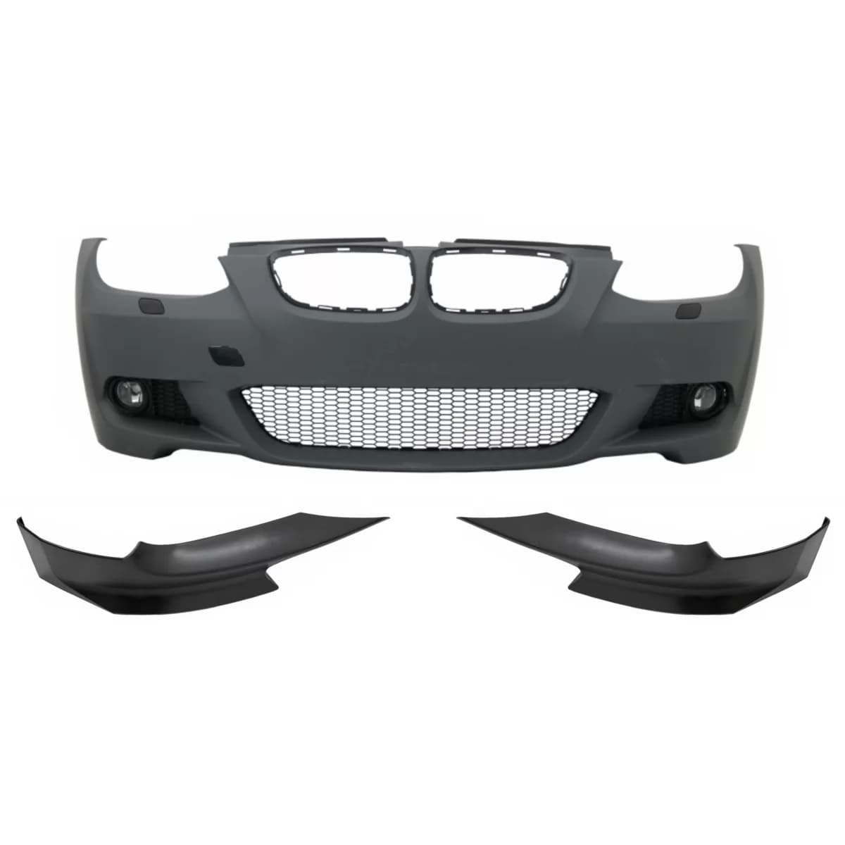 Front Bumper suitable for BMW 3 Series E92 E93 (2006-2009) with Bumper Splitters Spoiler Non-LCI Coupe Cabrio M-Technik Look