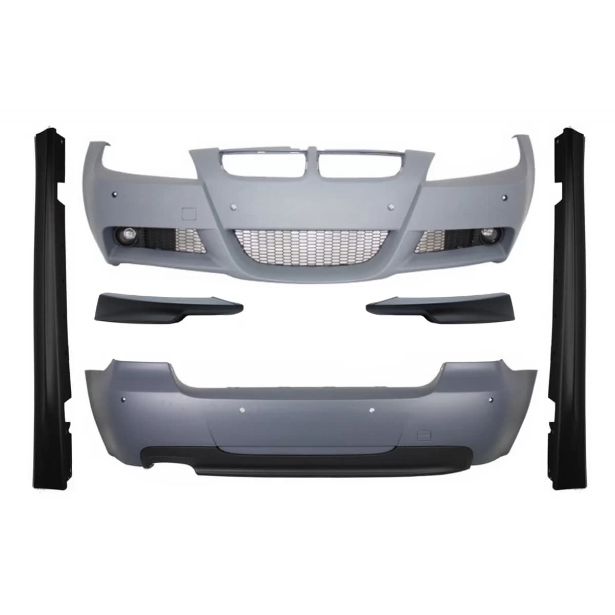 Body Kit with Front Bumper Splitters Spoiler suitable for BMW 3 Series Touring E91 LCI (2008-2011) M-Technik M-Sport M-Tech Design