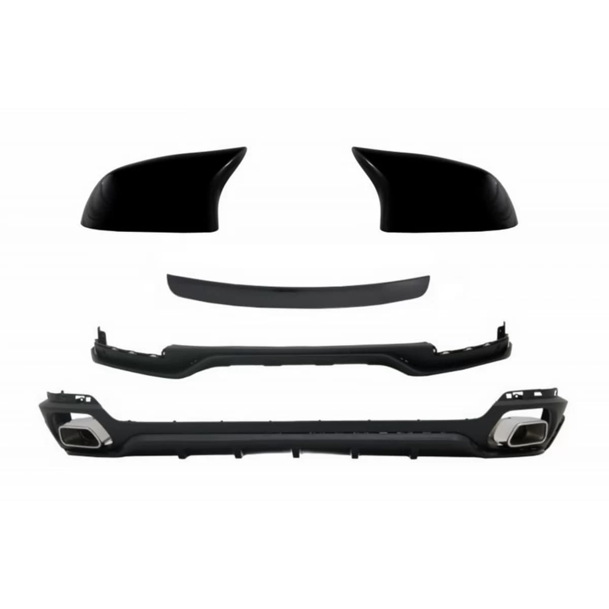 Body Kit Front Bumper Lip with Air Diffuser and Mirror Covers suitable for BMW X5 F15 (2014-2018) Aero Package M Performance Design