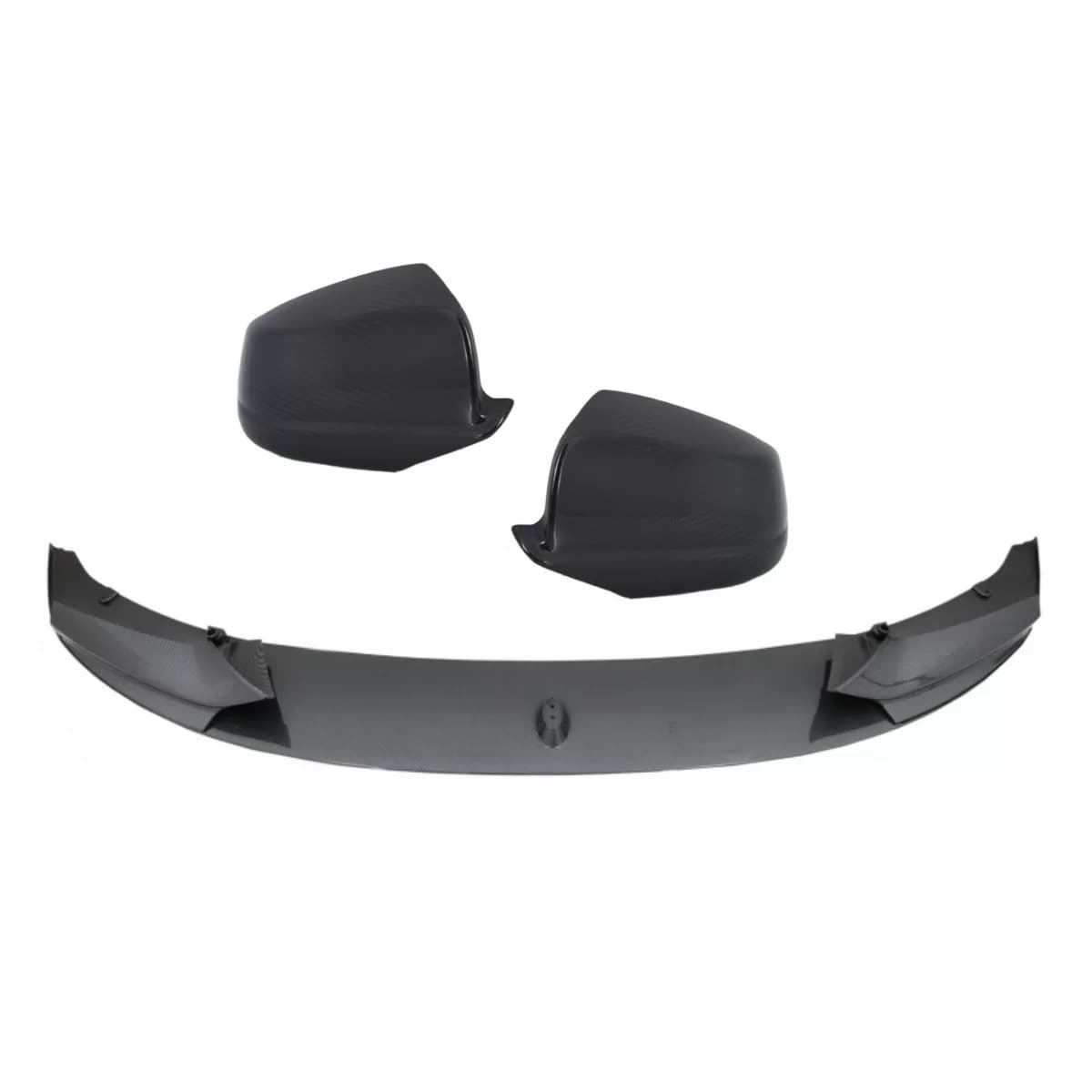Front Bumper Spoiler Lip Carbon Coating suitable for BMW 5 Series F10 F11 (2011-2013) with Mirror Covers M-Performance Design