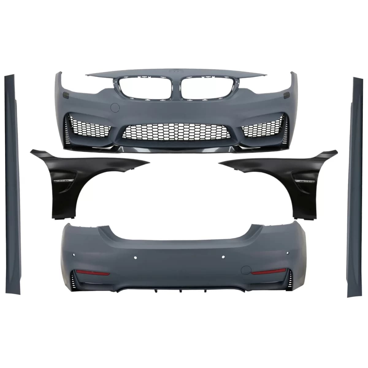 Complete Body Kit with Front Fenders suitable for BMW 4 Series F32 F33 Coupe Cabrio (2013-02.2017) M4 Design