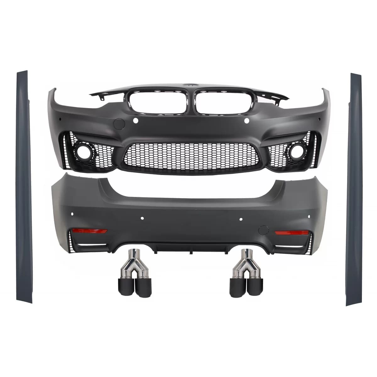 Body Kit suitable for BMW 3 Series F30 (2011-2019) EVO II M3 CS Design with Carbon Fiber Exhaust Muffler Tips