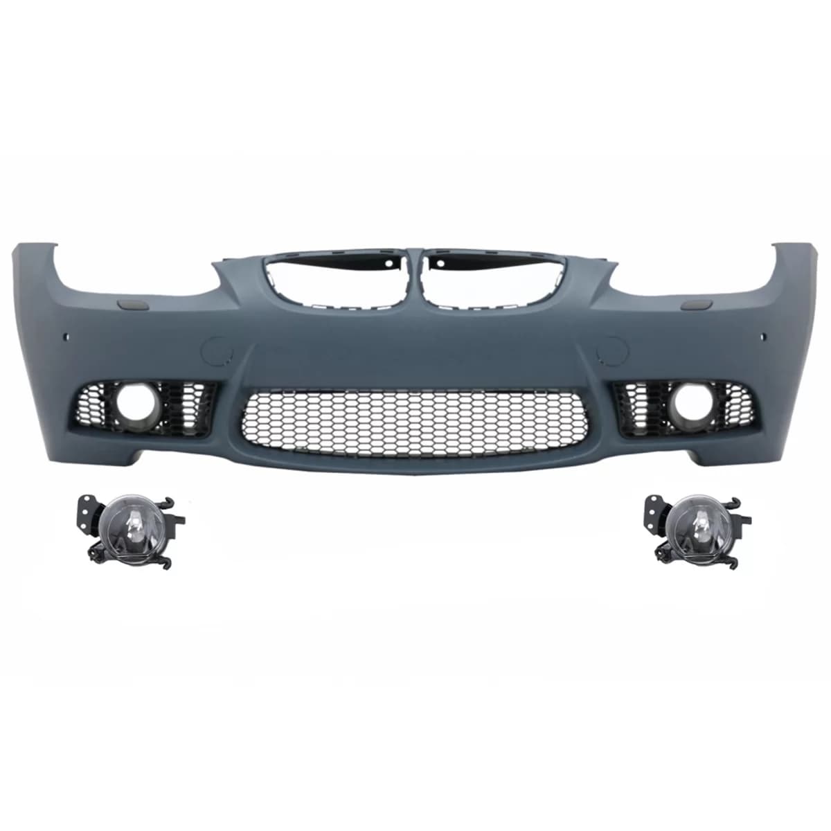 Front Bumper with Fog Light Projectors suitable for BMW 3 Series E92 Coupe E93 Cabrio (2006-2009) M3 Look
