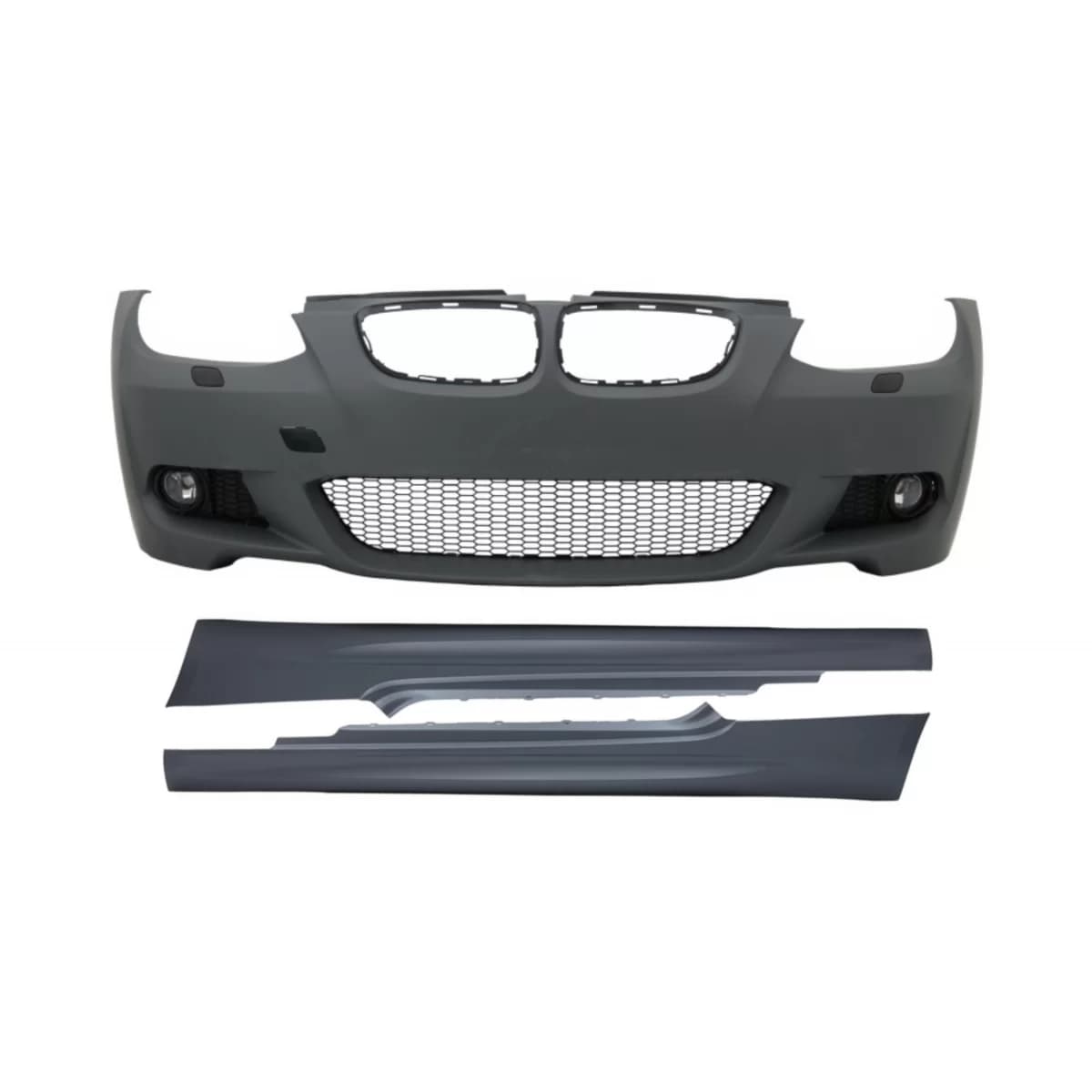Front Bumper with Side Skirts suitable for BMW 3 Series E92 Coupe E93 Cabrio Non-LCI (2006-2009) M-Technik Look