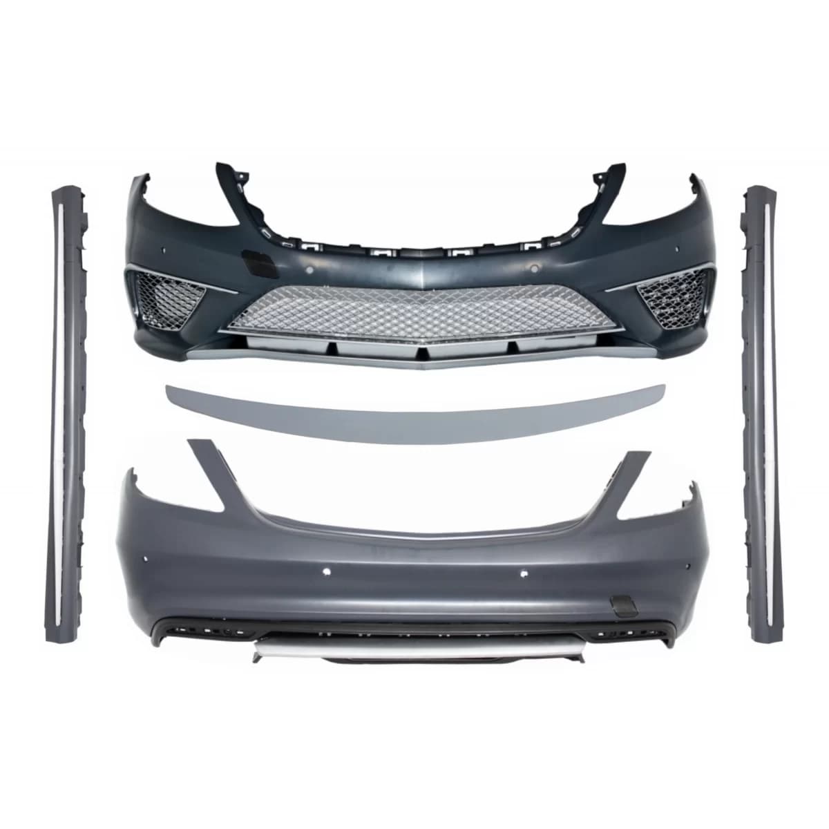 Body Kit with Trunk Spoiler Sport Rear Lip suitable for Mercedes S-Class W222 (2013-06.2017) S65 Design
