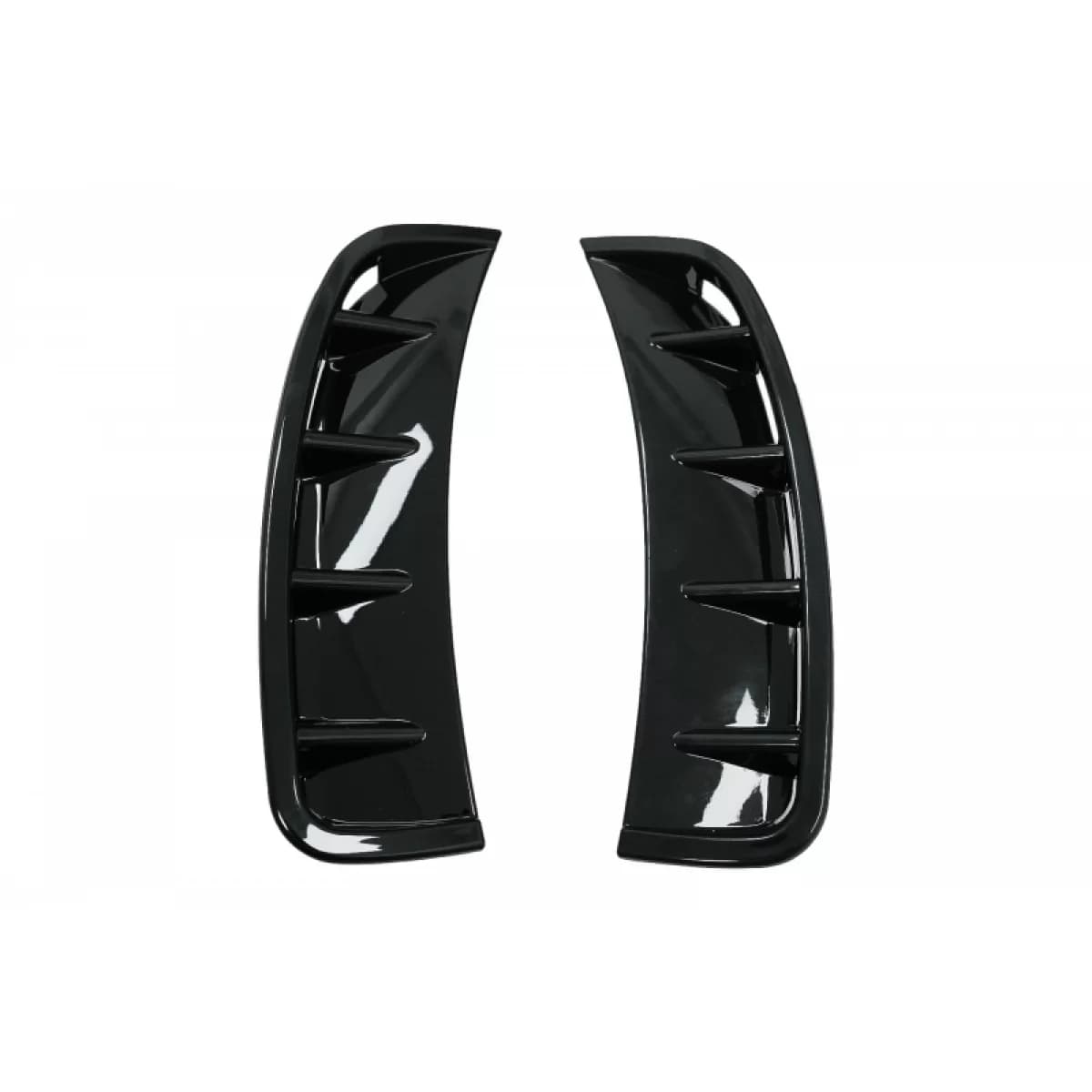 Side Vents Front Bumper suitable for Mercedes A Class W177 Hatchback (04.2018-2022) V177 Sedan (04.2018-2022) Piano Black