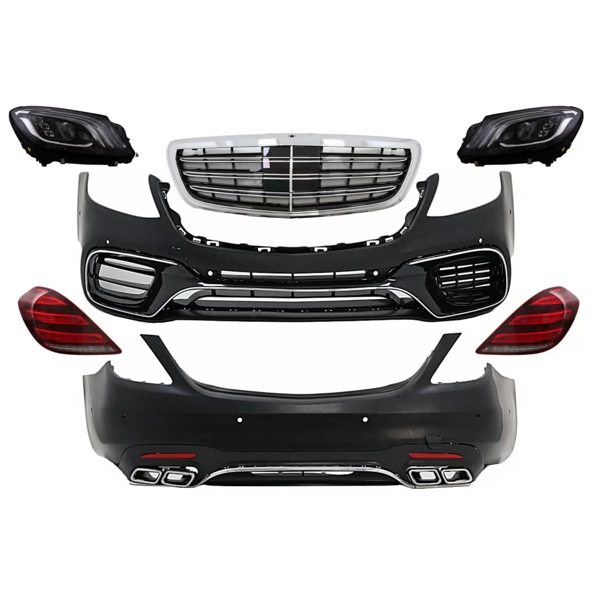Complete Body Kit suitable for Mercedes S-Class W222 Facelift (2013-06.2017) S63 Design