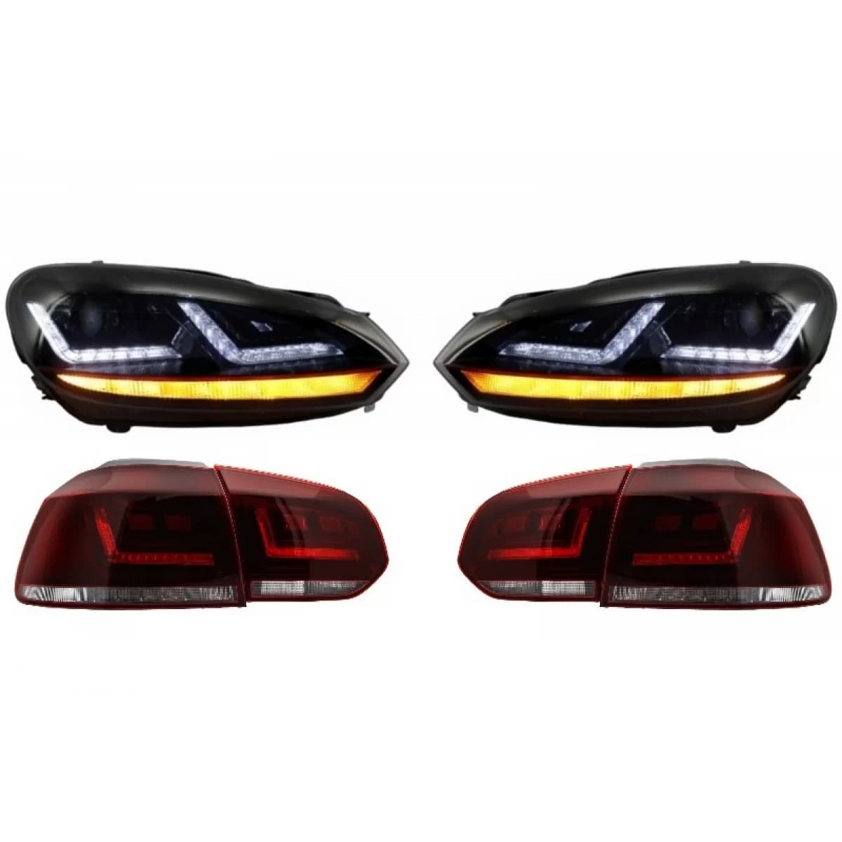 OSRAM LEDriving LED TailLight with Xenon Upgrade Headlights suitable for VW Golf 6 VI (2008-2012) Dynamic Sequential Turning Light