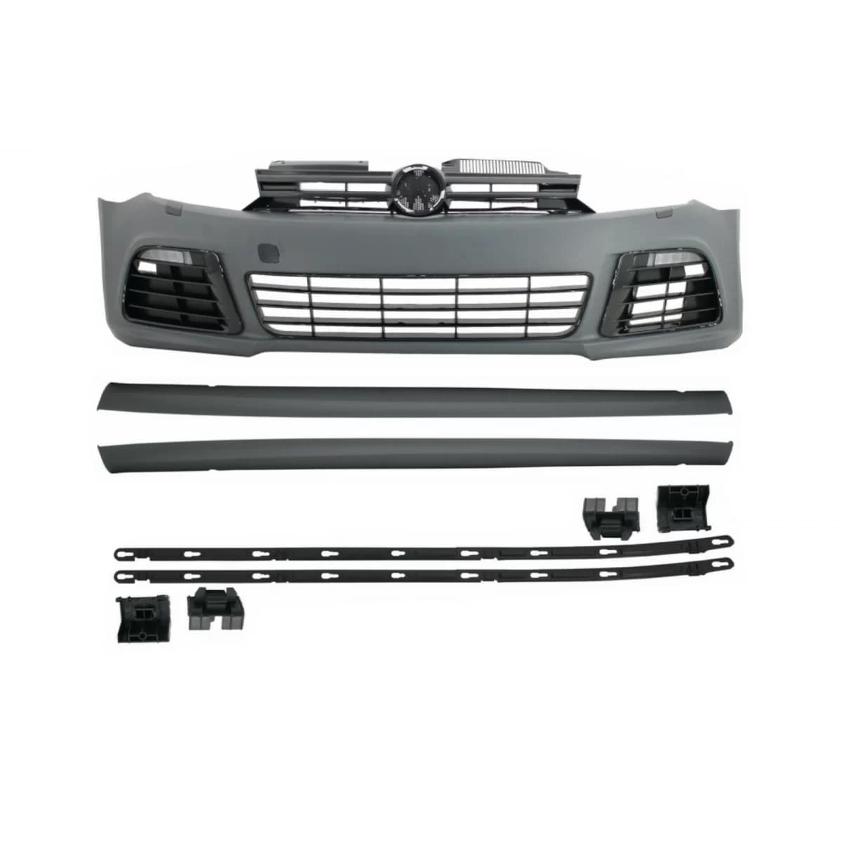 Front bumper suitable for VW Golf VI 6 Mk6 (2008-2013) R20 Look with Side Skirts