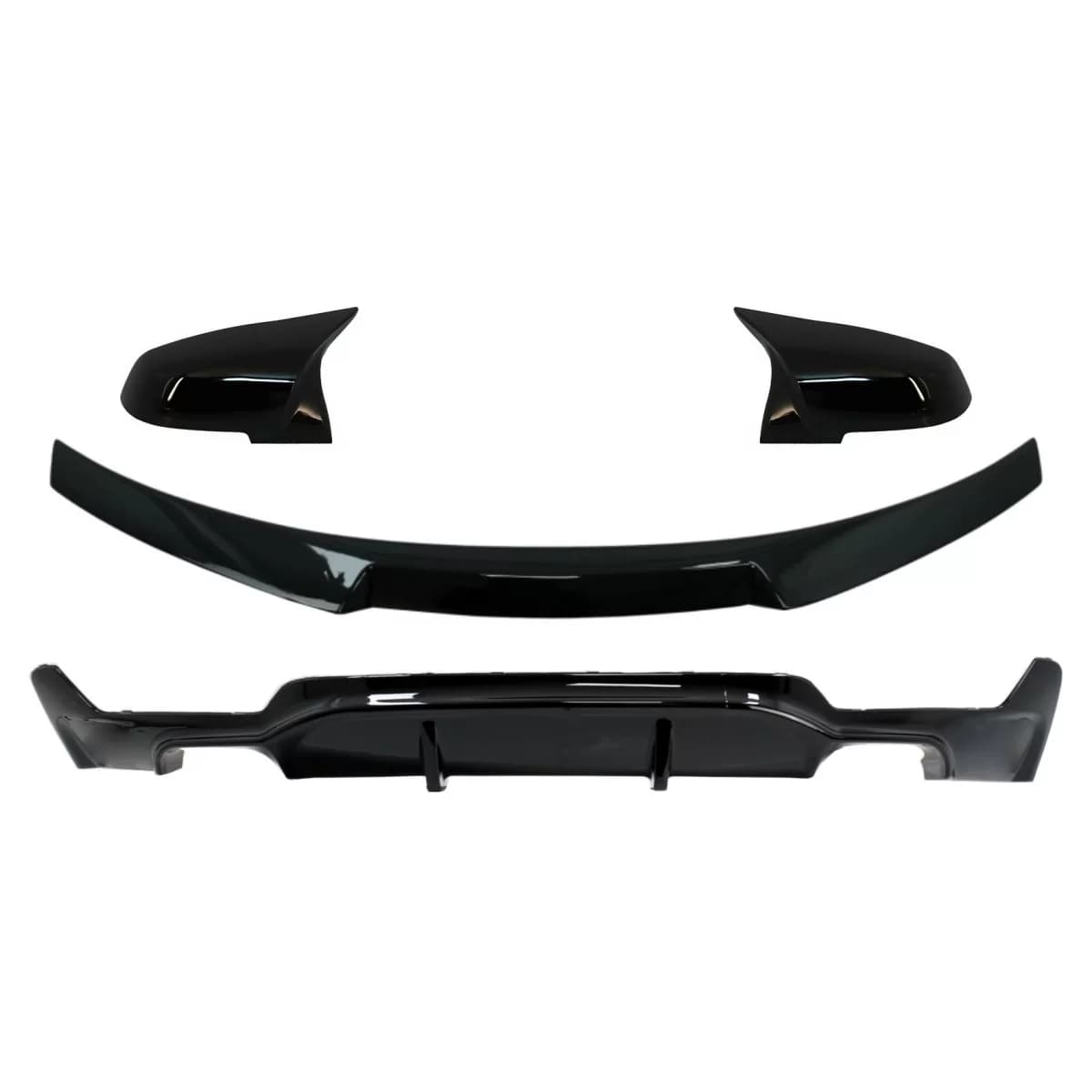 Rear Diffuser with Trunk Spoiler and Mirror Covers suitable for BMW 4 Series F32 Coupe (2013-) M Performance Design
