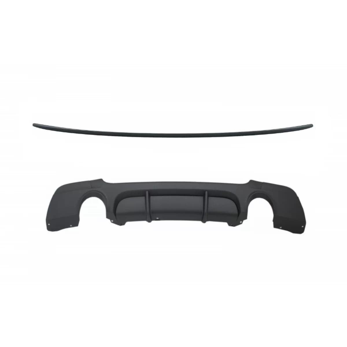 Rear Bumper Diffuser with Trunk Boot Lid Spoiler suitable for BMW 3 Series E92 Coupe E93 Cabrio (2006-2014) M Design