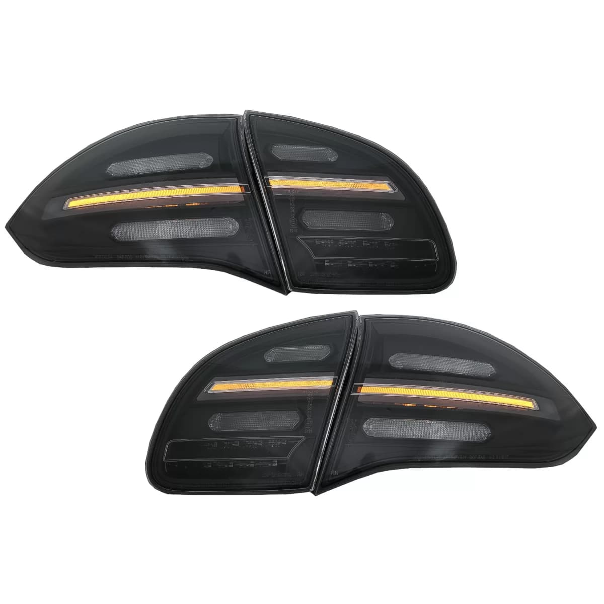 FULL LED taillights suitable for Porsche Cayenne 958 E2 92A Prefacelift (2010-2014) Black Smoke with Dynamic Indicators