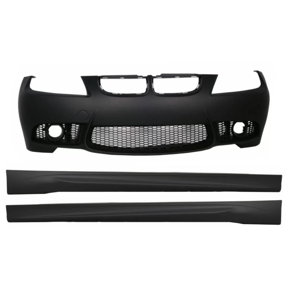 Front Bumper suitable for BMW 3 series E90 Sedan E91 Touring (2004-2008) with Side Skirts Non LCI M3 Design without Fog Lamps