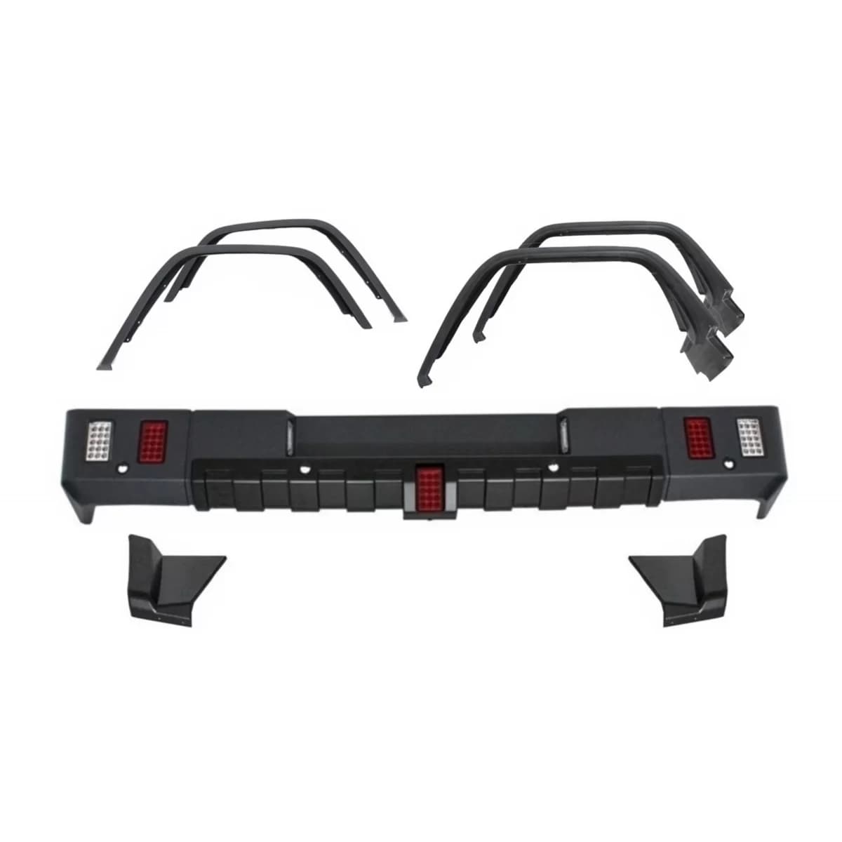 Rear Bumper with Fender Flares Wheel Arches suitable for Mercedes G-Class W463 (1989-2013) G63 G65 Design