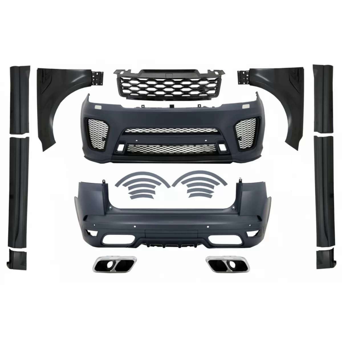 Complete Body Kit suitable for Range Rover Sport L494 (2013-2017) Conversion to 2019 SVR Design