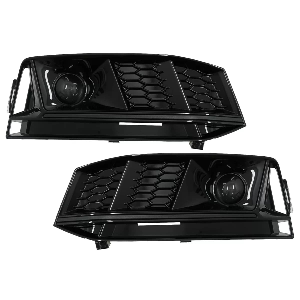 Bumper Lower Grille ACC Covers Side Grilles suitable for Audi A4 B9 S-Line Sedan Avant (2016-2018) RS4 Design Black Edition