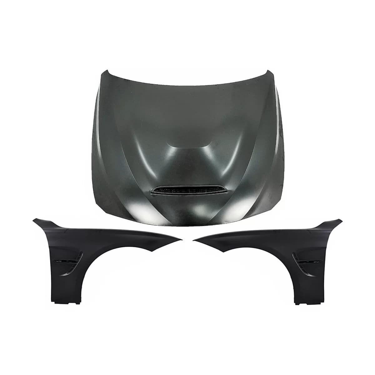 Hood Bonnet with Front Fenders Black suitable for BMW 3 Series F30 F31 (2011-2019) M3 GTS Look