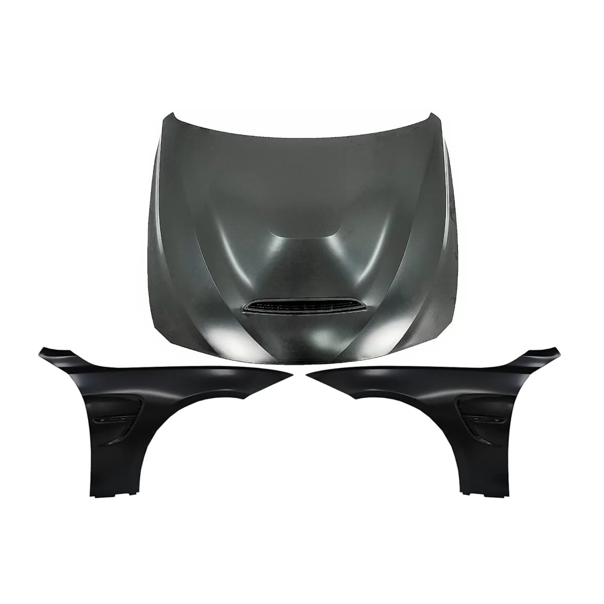 Hood Bonnet with Front Fenders Black suitable for BMW 4 Series F32 F33 F36 (2013-2017) M3 M4 GTS Look