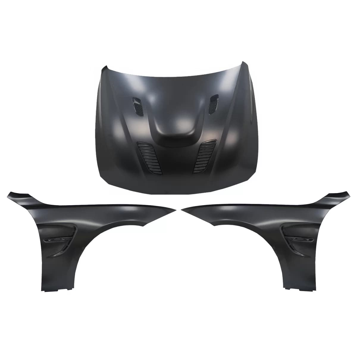 Hood Bonnet with Front Fenders Black suitable for BMW 4 Series F32 F33 F36 (2011-2019) M4 GTS Look