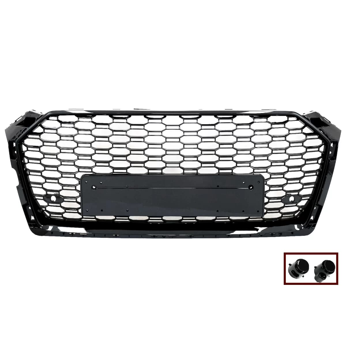 Badgeless Front Grille suitable for Audi A5 F5 (2017-2019) RS Design Piano Black