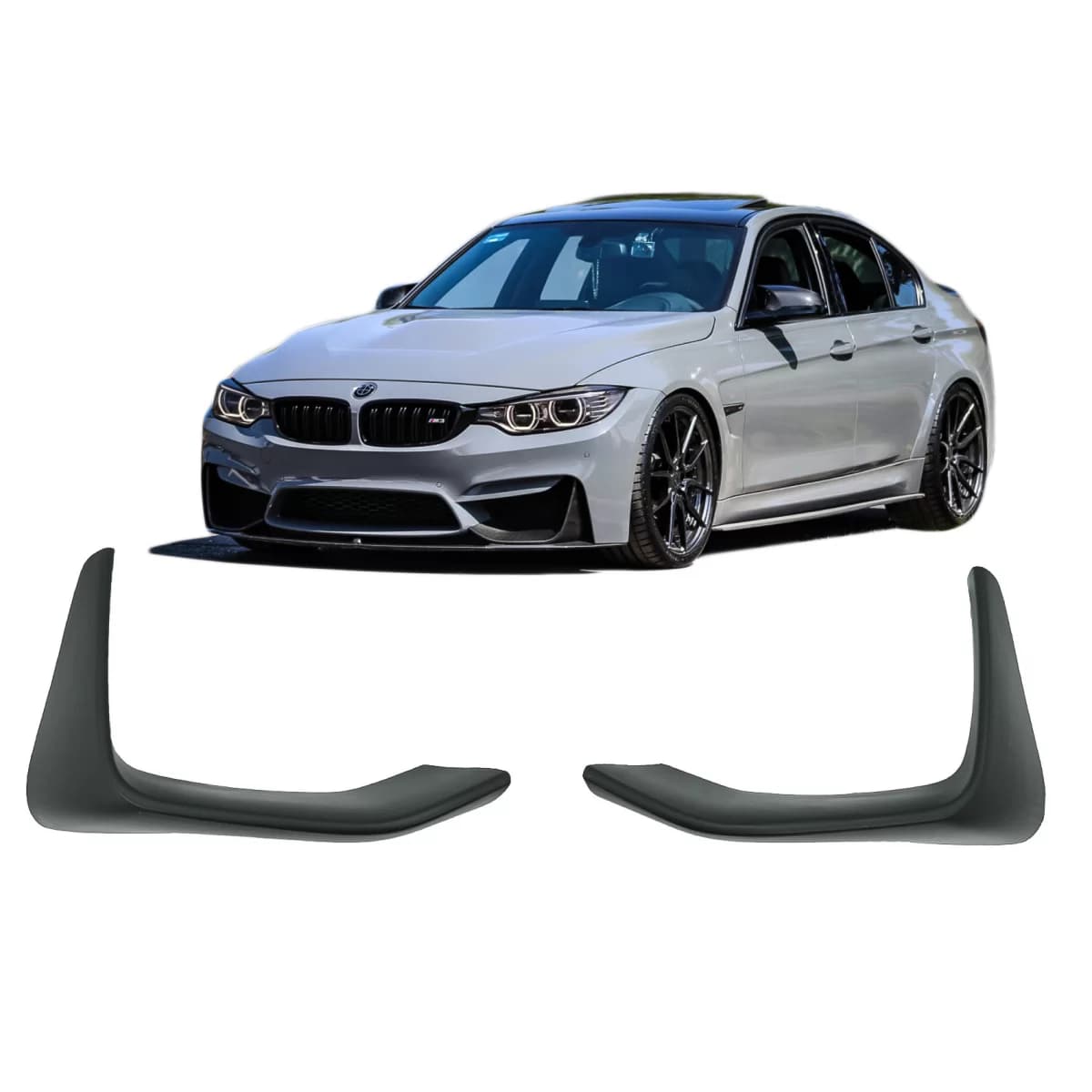 Front Bumper Spoiler Splitters Flaps suitable for BMW F80 M3 F82 F83 M4 (2014-2019)