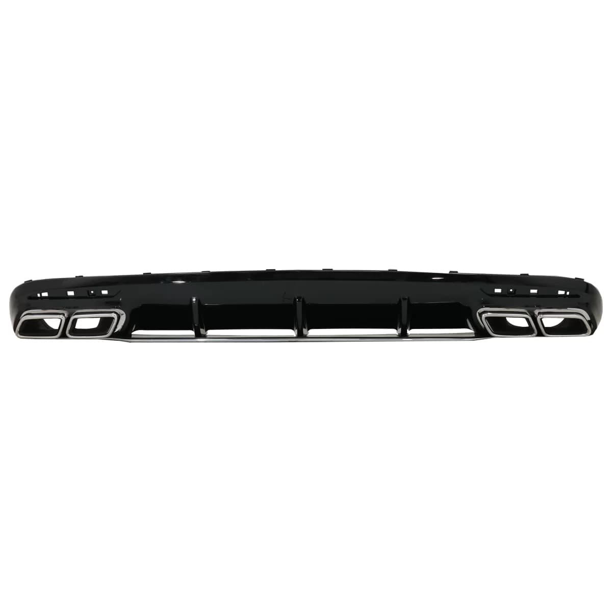 Rear Bumper Air Diffuser with Chrome Muffler Tips suitable for Mercedes S-Class C217 Coupe A217 Cabrio (2014-2020) S63 Facelift Design
