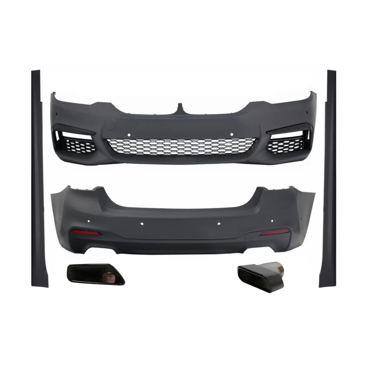 Complete Body Kit suitable for BMW 5 Series G30 (2017-2019) with Exhaust Muffler Tips M-Tech Design