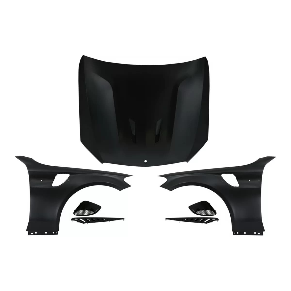 Front Hood Bonnet with Front Fenders Suitable for Mercedes C-Class W205 S205 C205 A205 (2014-2020) GT Design
