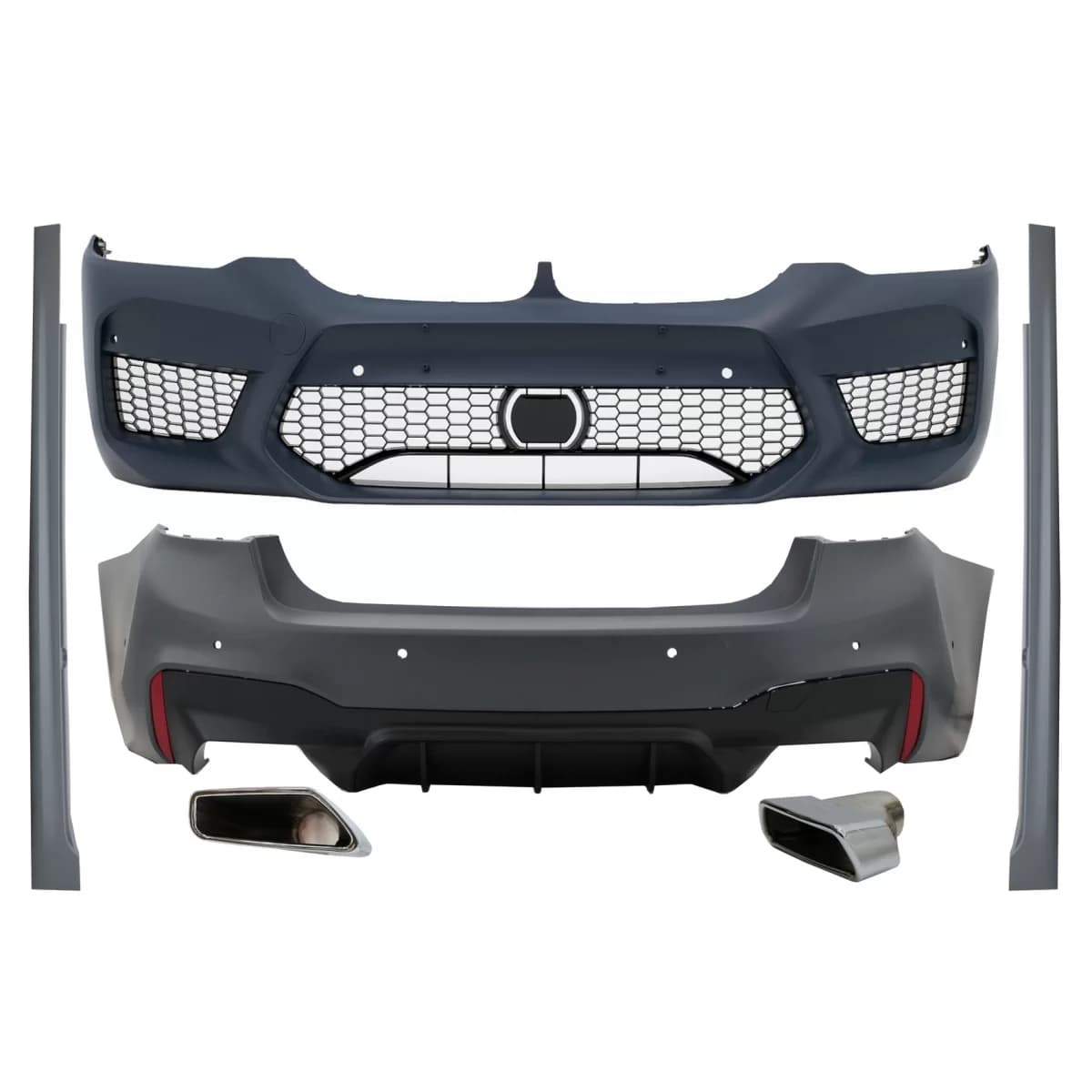 Body Kit with Exhaust Muffler Tips Chrome suitable for BMW 5 Series G30 (2017-2019) M5 Design