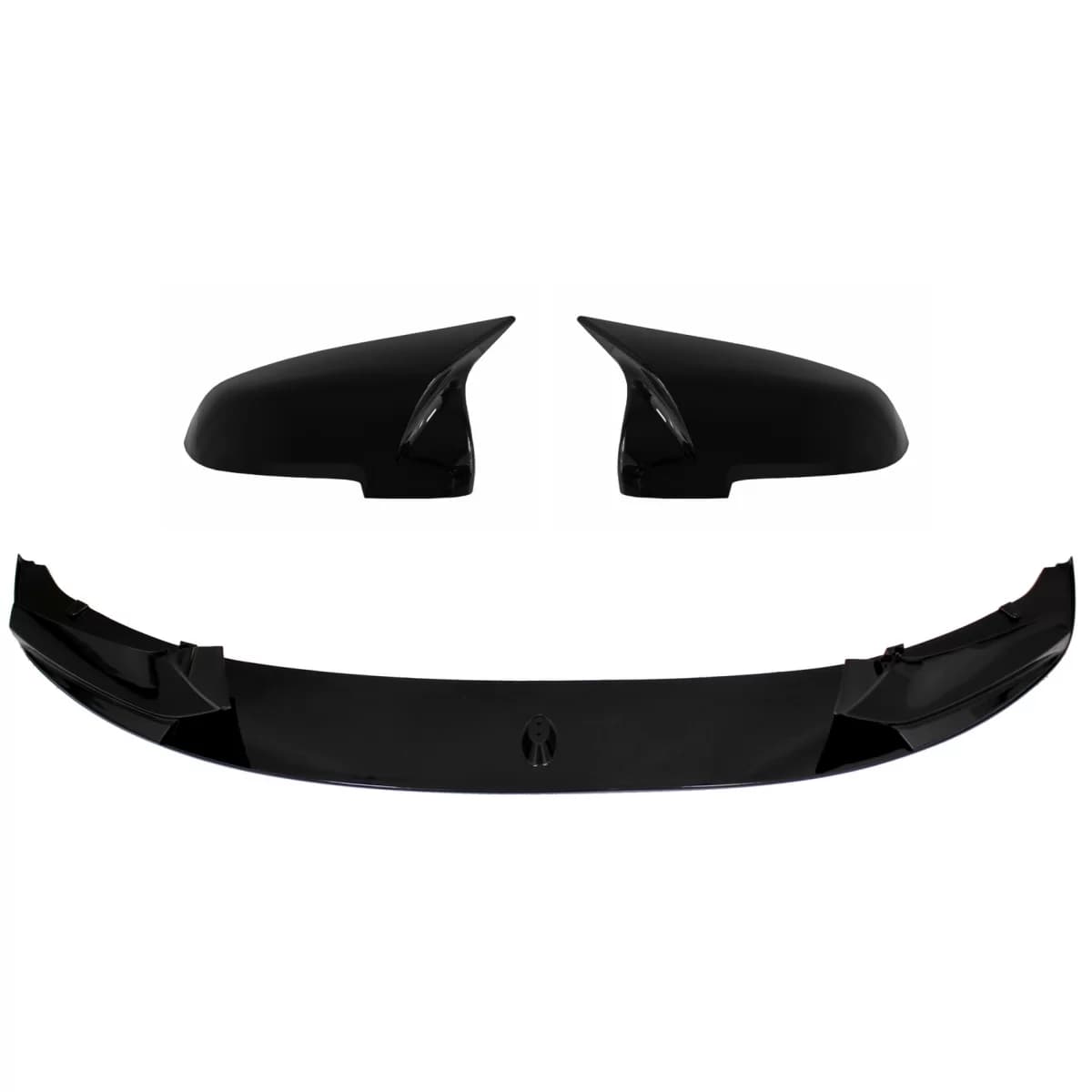 Front Bumper Spoiler Lip with Mirror Covers suitable for BMW 5 Series F10 F11 Sedan Touring (2015-2017) M-Performance Design