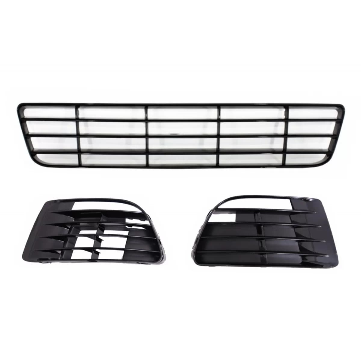 Front Bumper Lower Middle Grille suitable for VW Golf VI Golf 6 (2008-2013) with Fog Lamp Covers R20 Design