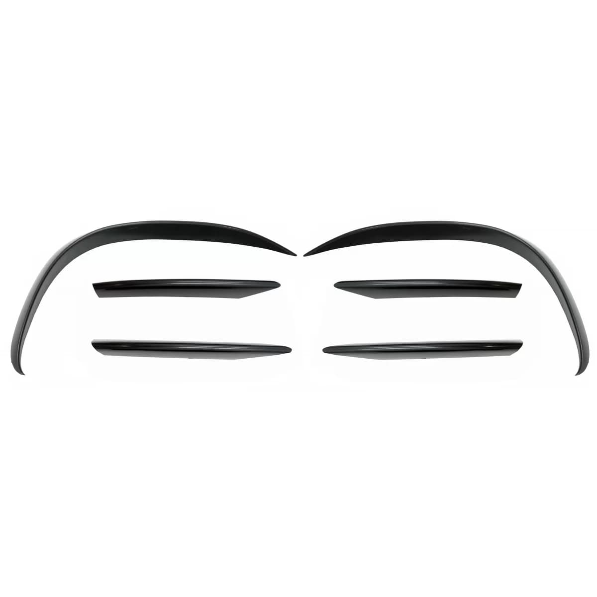 Front Bumper Splitters Fins Flaps Aero suitable for Mercedes C-Class W205 S205 C205 A205 Facelift (2019-up) C43 Design