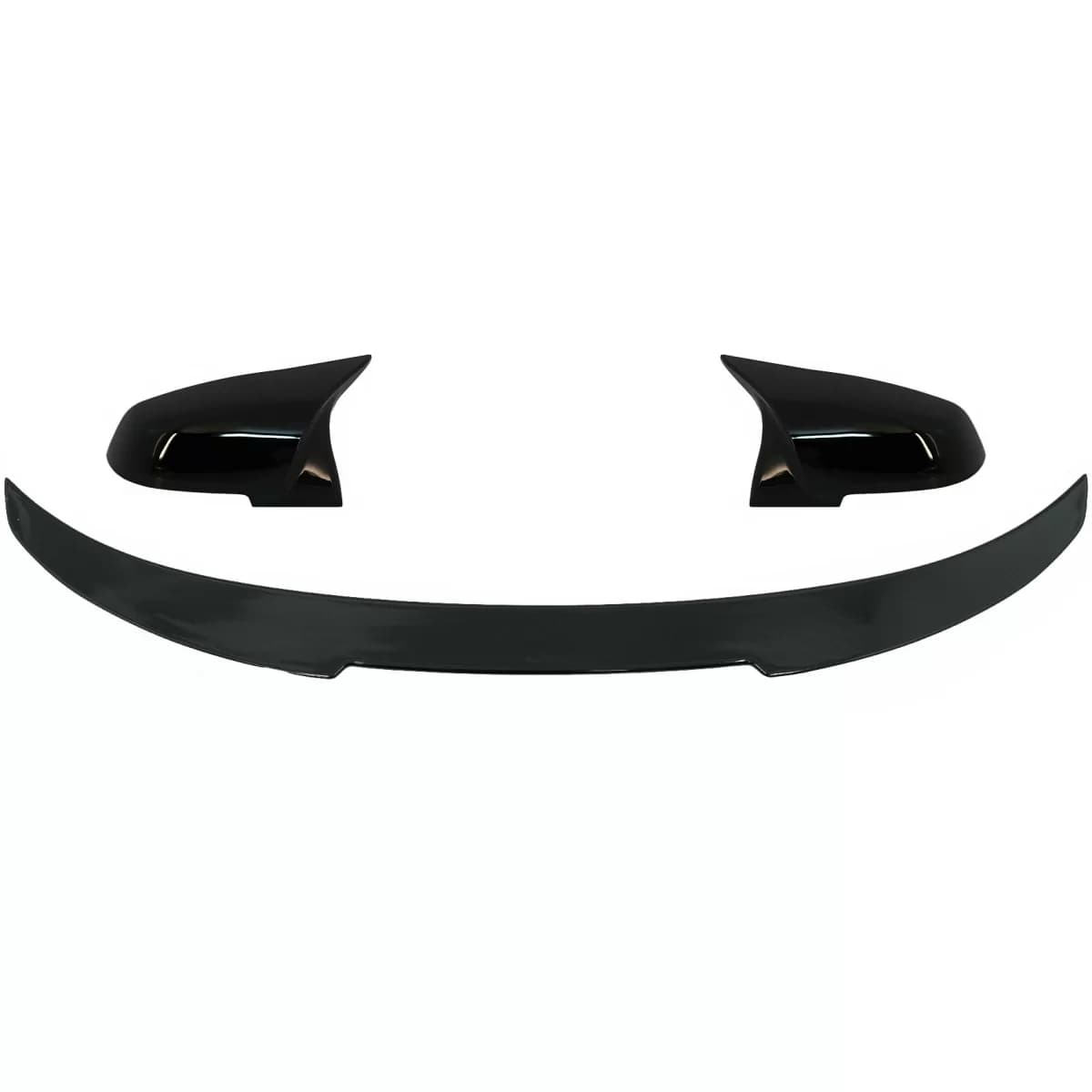 Trunk Spoiler with Mirror Covers suitable for BMW 4 Series Gran Coupe F36 (2014-03.2019) M4 CSL Design Black