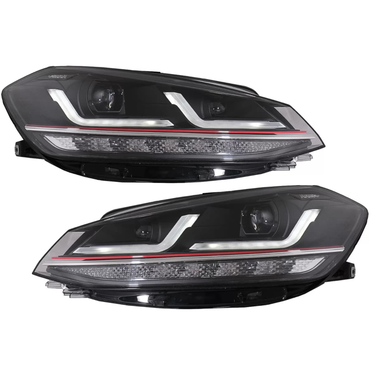 Osram Full LED Headlights LEDriving suitable for VW Golf 7.5 Facelift (2017-2020) GTI Look upgrade for Halogen with Dynamic Sequential Turning Lights