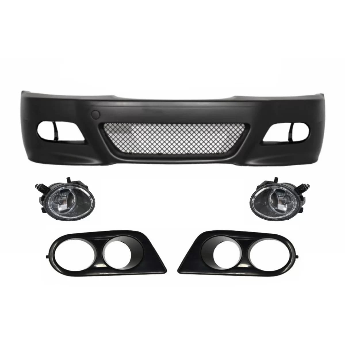 Front Bumper with Fog Lights and Air Duct Covers suitable for BMW 3 Series E46 Coupe Cabrio Sedan Estate (1998-2004) M3 Design