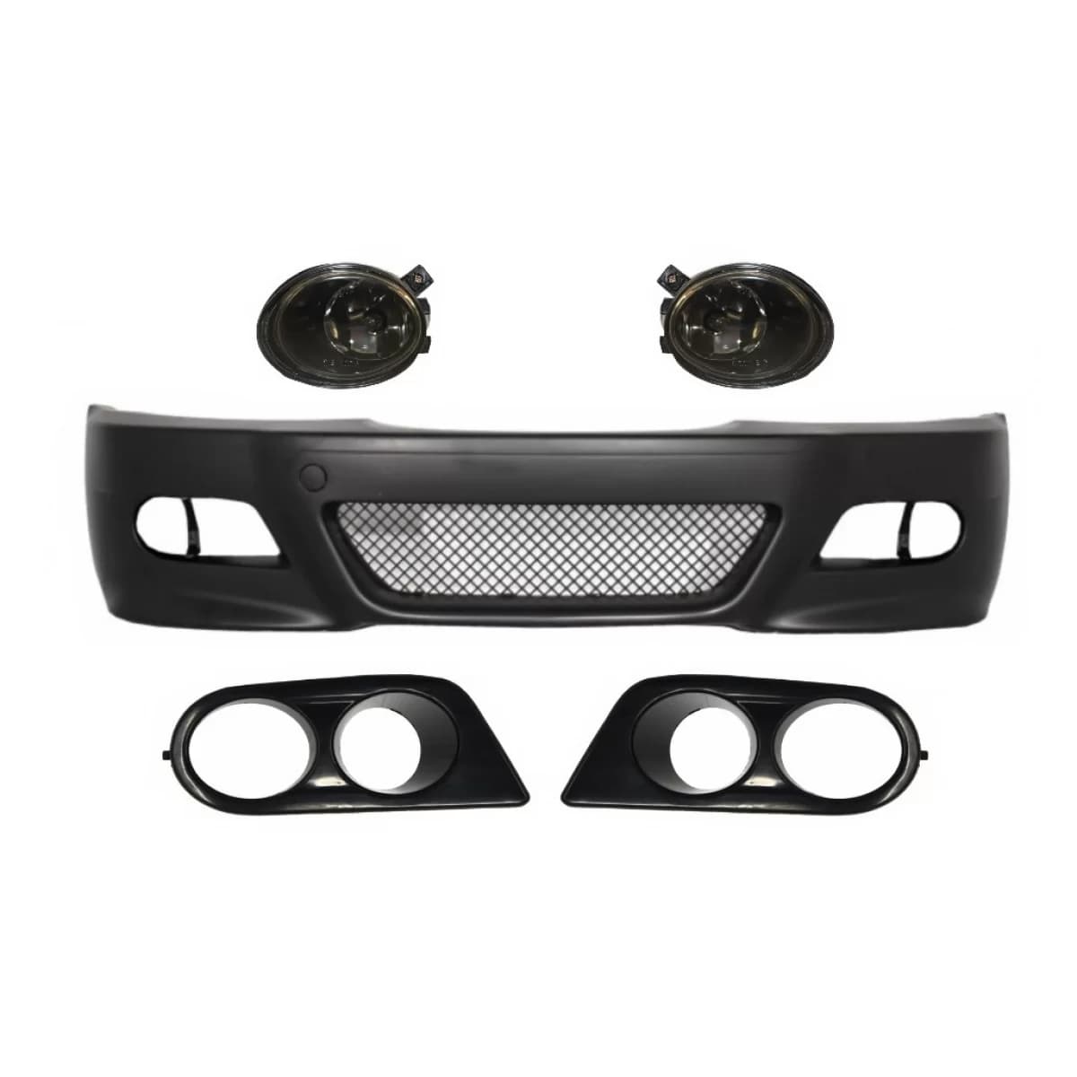 Front Bumper with Fog Lights and Air Duct Covers suitable for BMW 3 Series Coupe Cabrio Sedan Estate E46 (1998-2004) M3 Design