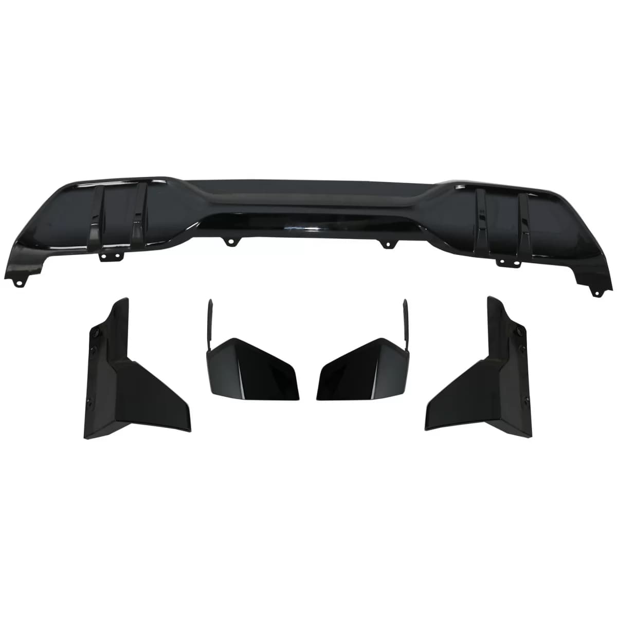 Aero Body Kit Front Bumper Lip and Air Diffuser suitable for BMW X5 G05 (2018-2022) M Design Piano Black