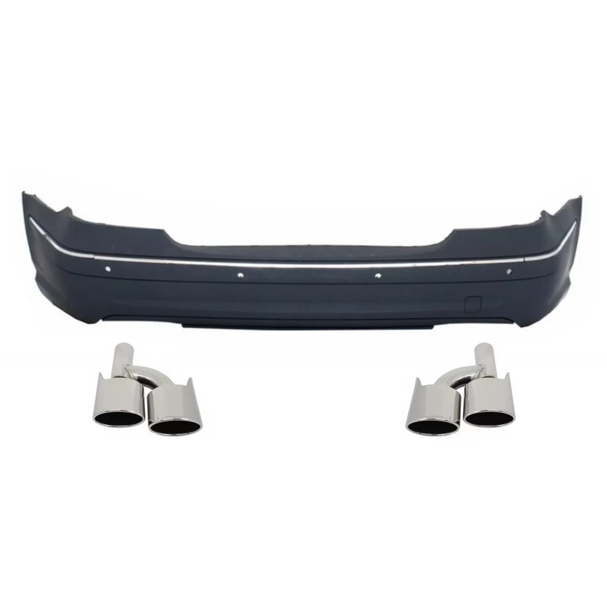 Rear Bumper suitable for Mercedes E-Class W211 (2002-2009) with Exhaust Muffler Tips