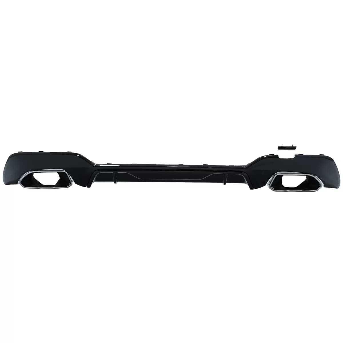 Rear Bumper Valance Diffuser With Chrome Exhaust Tips suitable for BMW 3 Series G20 G28 Sedan G21 Touring (2018-up) M340i M Look Piano Black