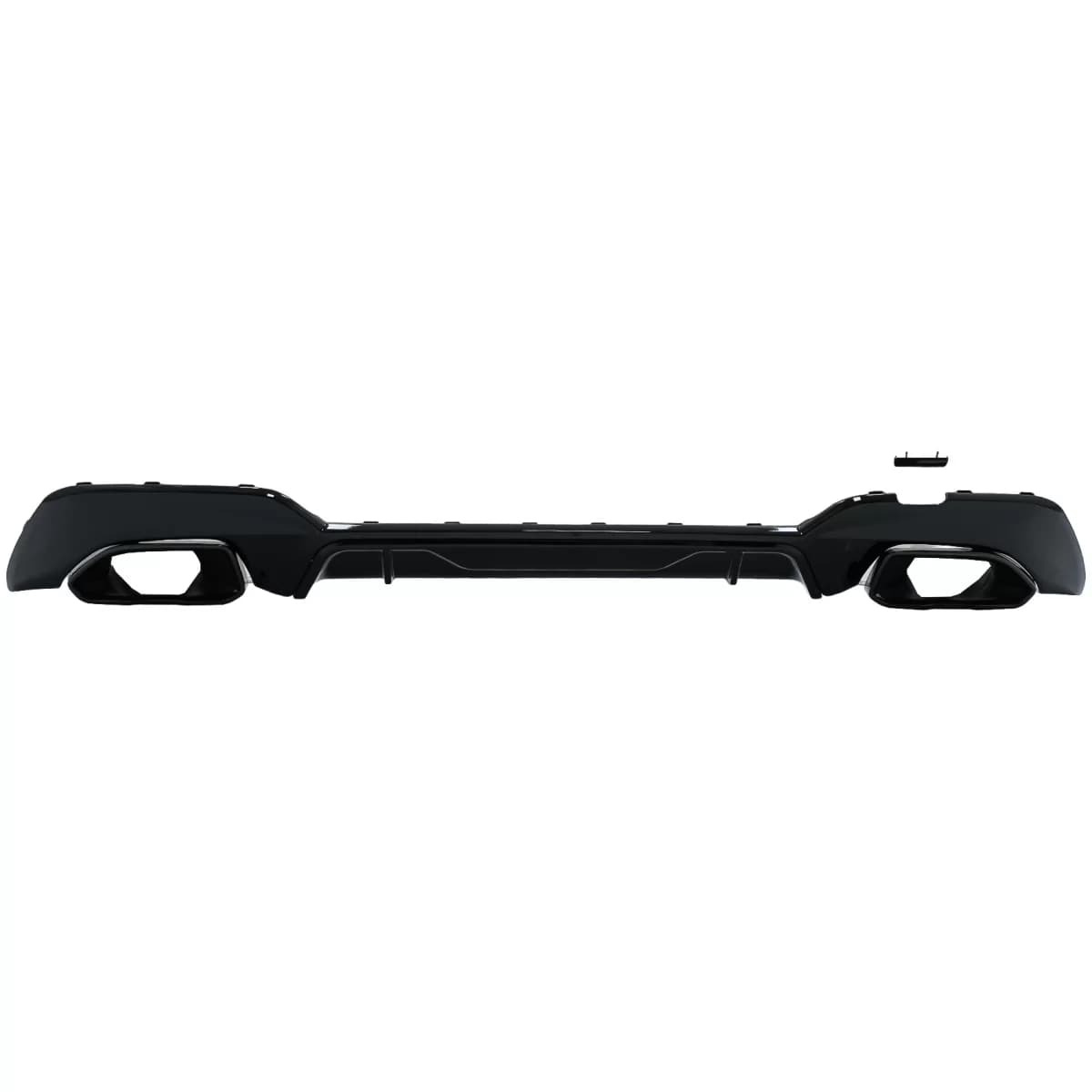 Rear Bumper Valance Diffuser With Exhaust Tips suitable for BMW 3 Series G20 G28 Sedan G21 Touring (2018-up) M340i M Look Black