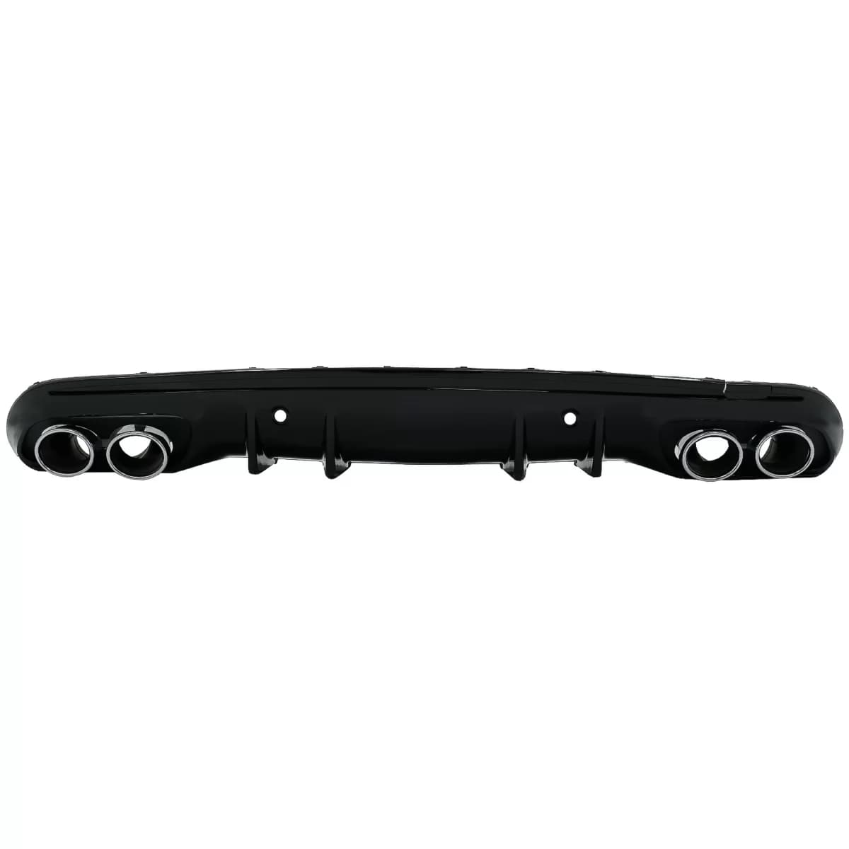 Rear Bumper Diffuser with Exhaust Muffler Tips suitable for Mercedes C-Class W205 S205 Sport Line (2014-2020) C43 Design
