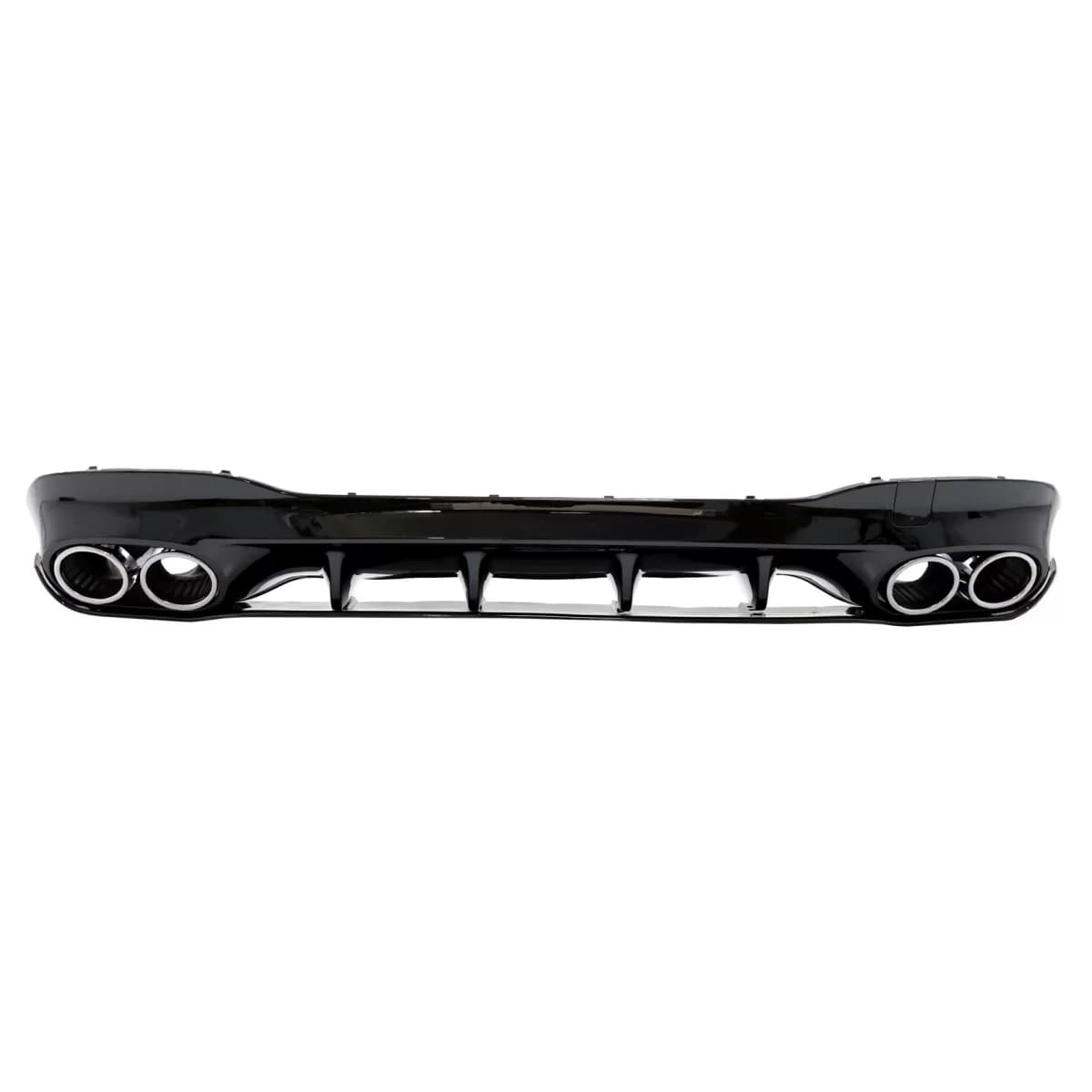Rear Diffuser and Chrome Exhaust Tips suitable for Mercedes CLA X118 Shooting Brake C118 Coupe Sport Line (2019-06.2025) CLA45S Design Aerodynamic Package