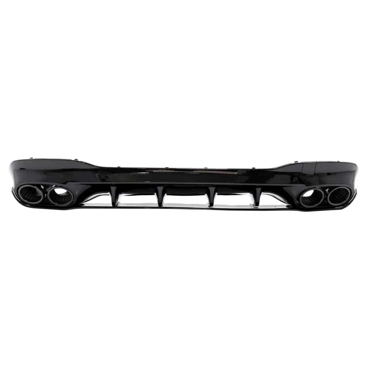 Rear Diffuser and Exhaust Tips suitable for Mercedes CLA X118 Shooting Brake C118 Coupe Sport Line (2019-06.2025) CLA45S Design Aerodynamic Night Package