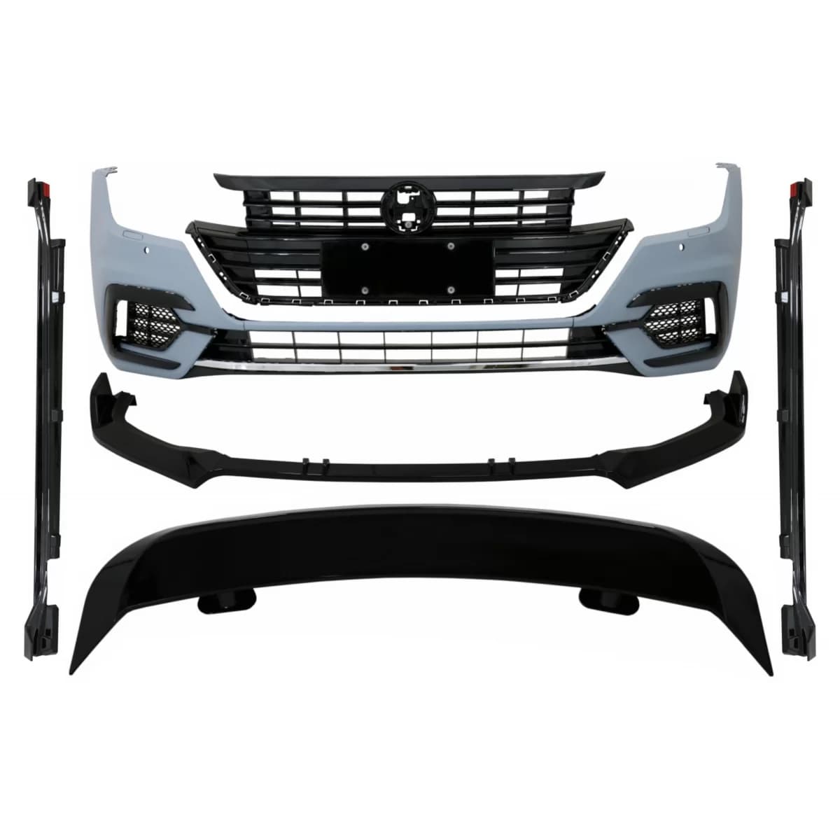 Front Bumper with Side Skirts Extensions and Trunk Spoiler suitable for VW Arteon (2017-2020) R-Line Look
