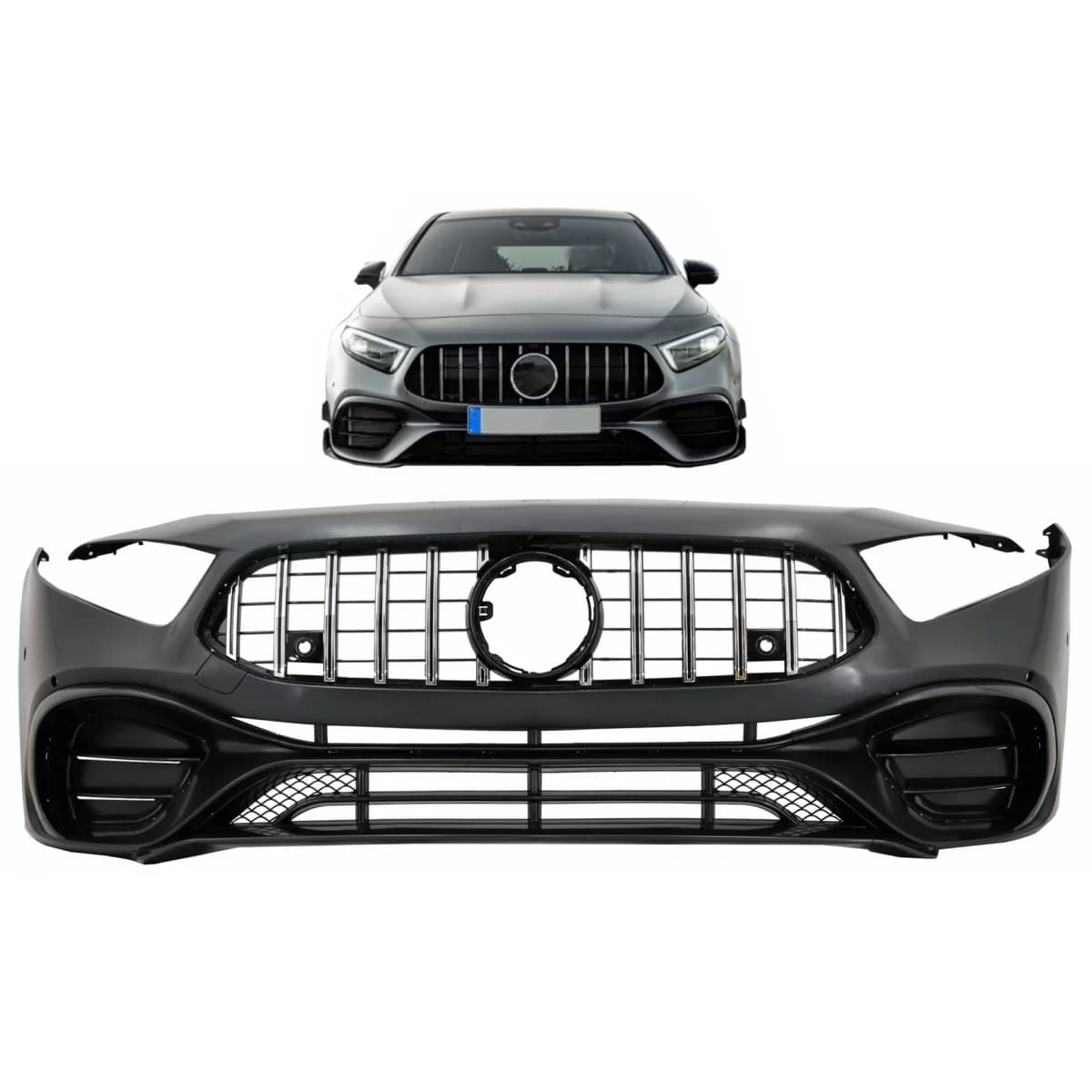 Front Bumper suitable for Mercedes A-Class W177 Hatchback / V177 Sedan (2018-2022) A45 Design